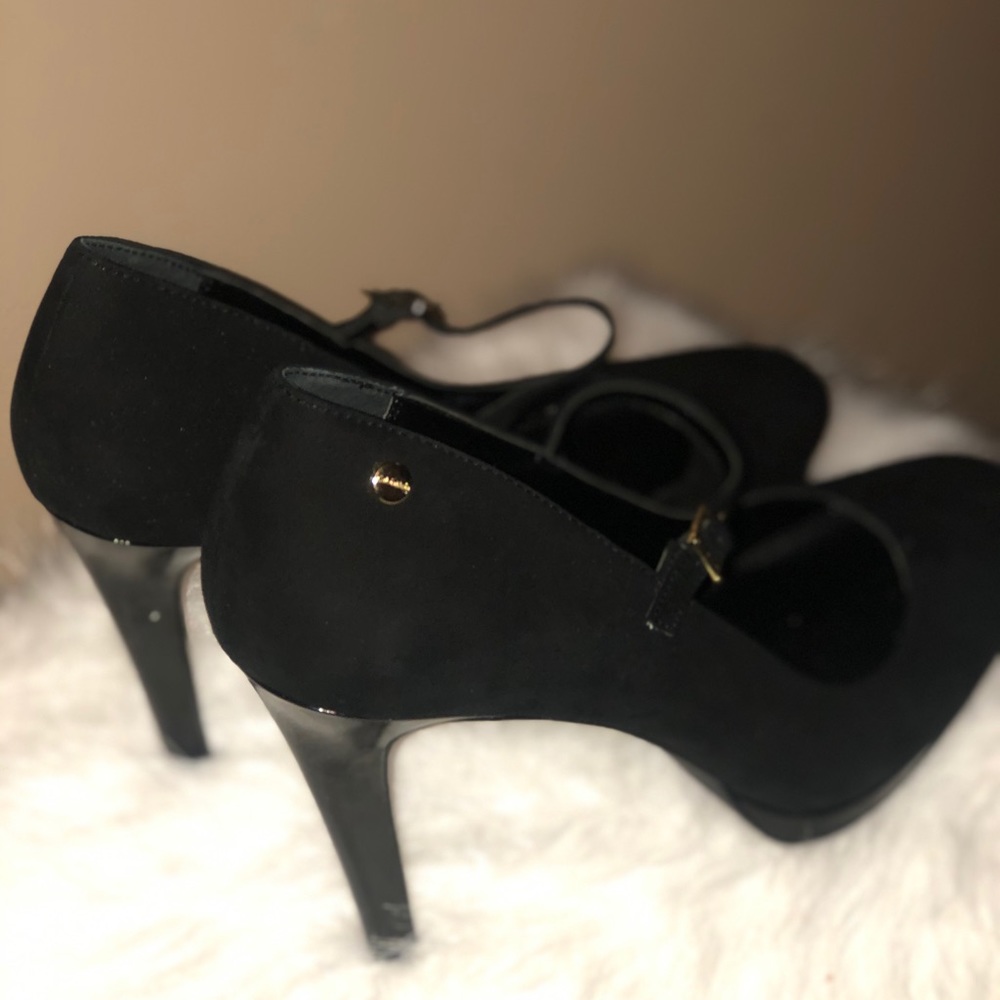 Calvin Klein Black Suede Pumps